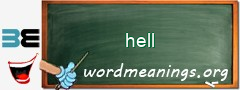 WordMeaning blackboard for hell